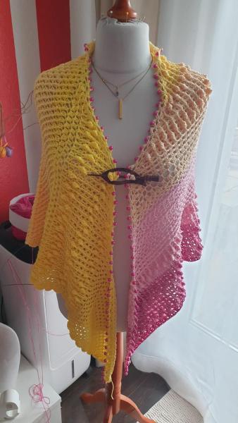 Häkel - Anleitung Tuch *Little Big Poppy* das Originale von Astrid Klemm